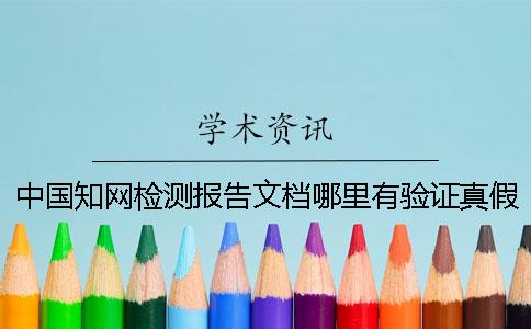 中國學術檢測報告文檔哪里有驗證真假